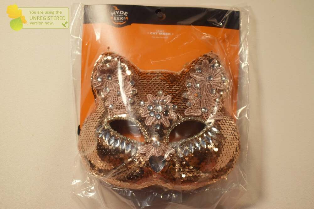 Hyde and EEK! Boutique Women's Jeweled Cat Costume Mask One Size